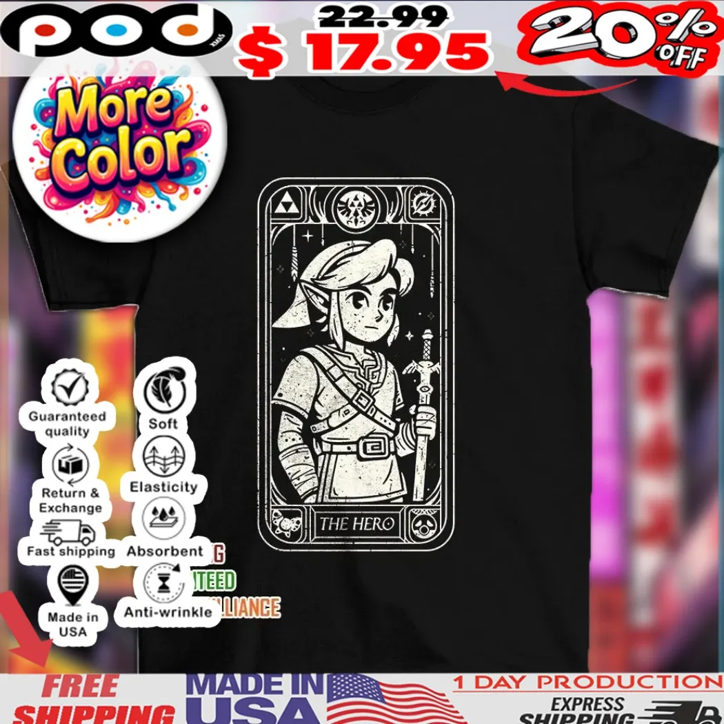 Link The Legend of Zelda the new tarot hero vintage shirt Link The Legend of Zelda the new tarot hero vintage shirt