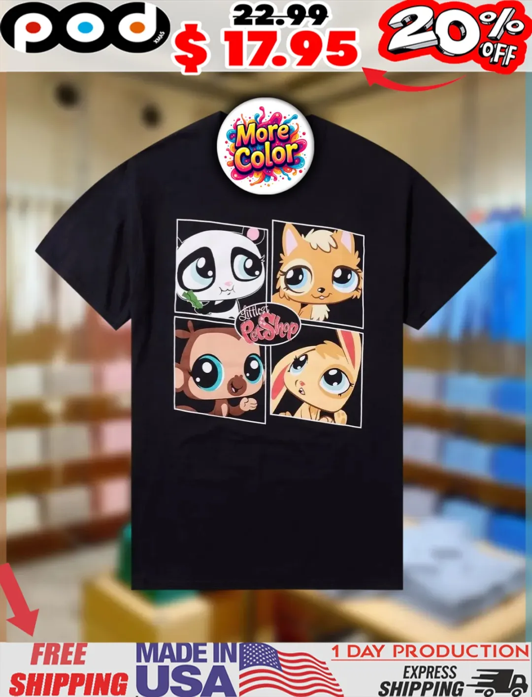 Littlest Pet Shop Grid Cute Shirt