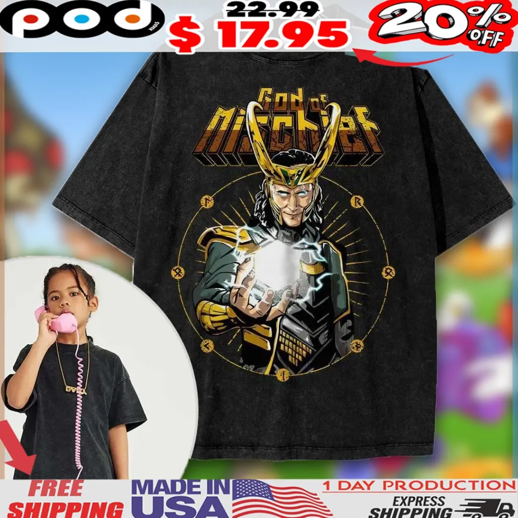 Loki God Of Mischief Marvel Comics For Kids Vintage Shirt