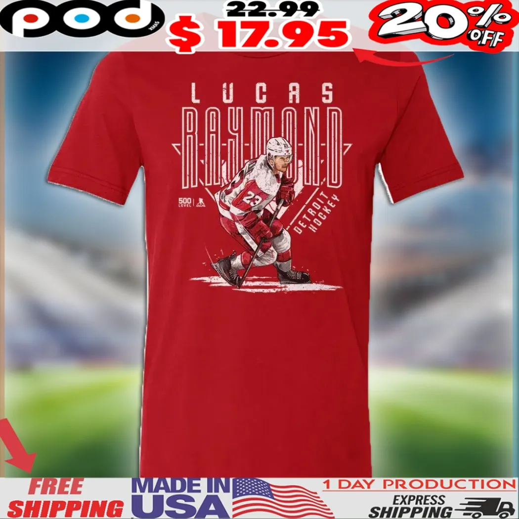 Lucas Raymond Detroit Red Wings Hockey Player Name Shirt