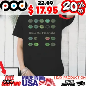 Lucky Lips St Patrick's Day Kiss Me I'm Irish Festive Shirt