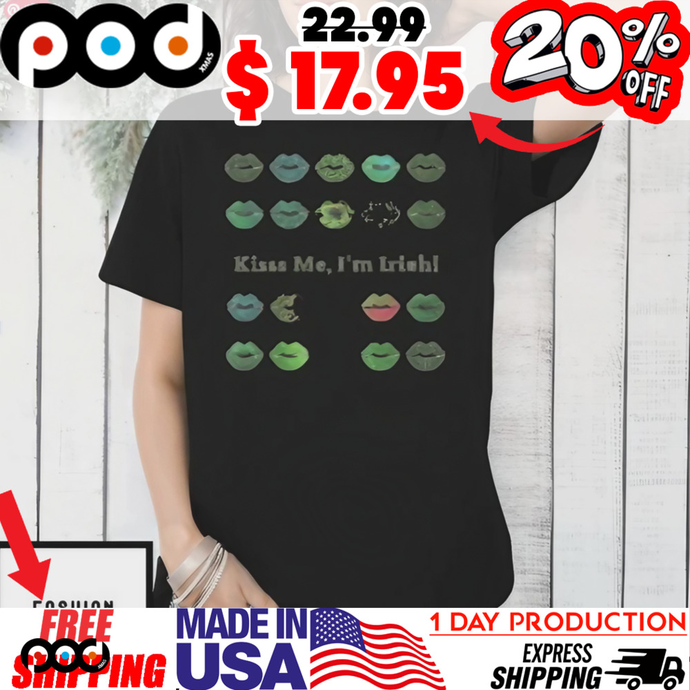 Lucky Lips St Patrick's Day Kiss Me I'm Irish Festive Shirt