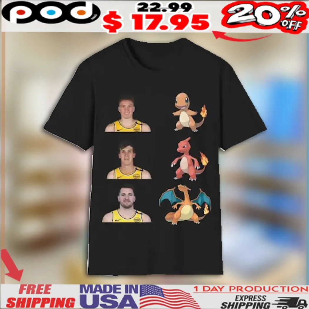 Luka Doncic Lakers Charmander evolution meme shirt