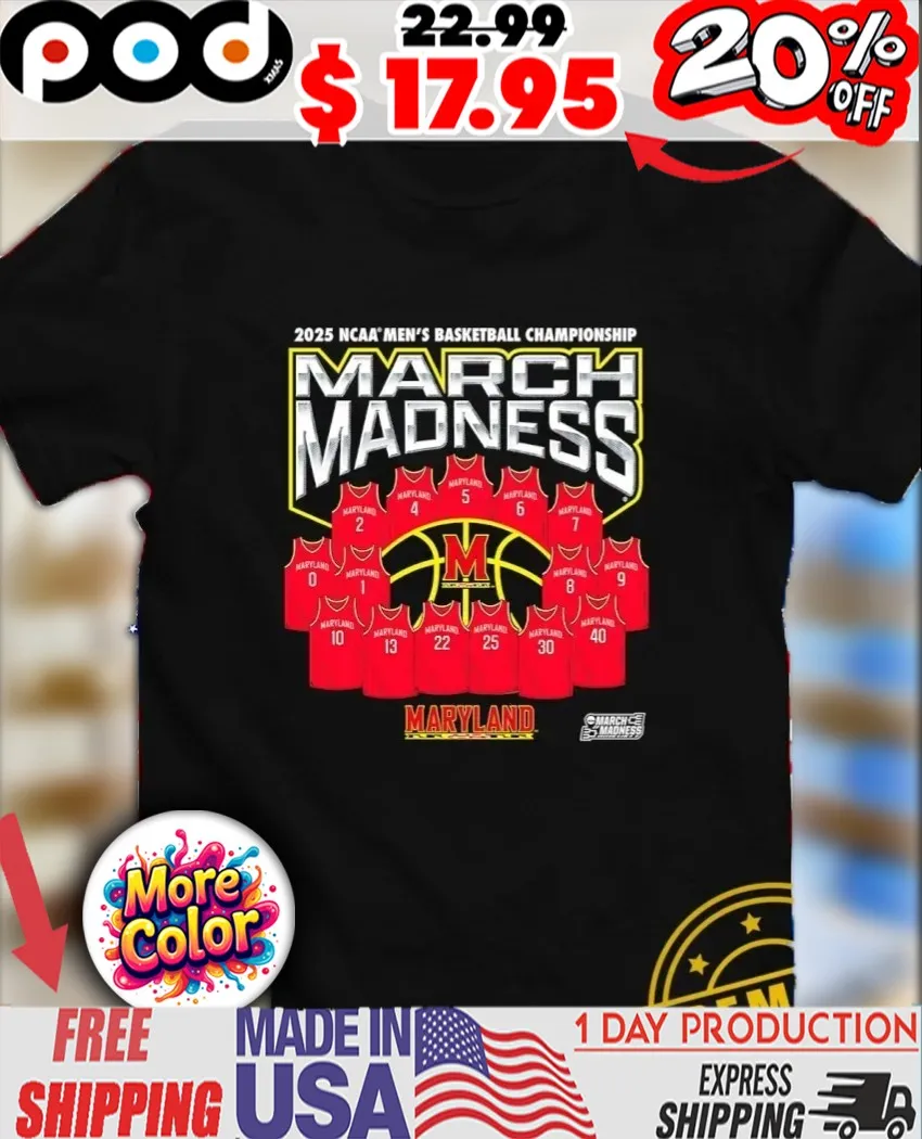 March Madness Maryland Terrapins 2025 NCAA Men’s Basketball Championship jerseys shirt
