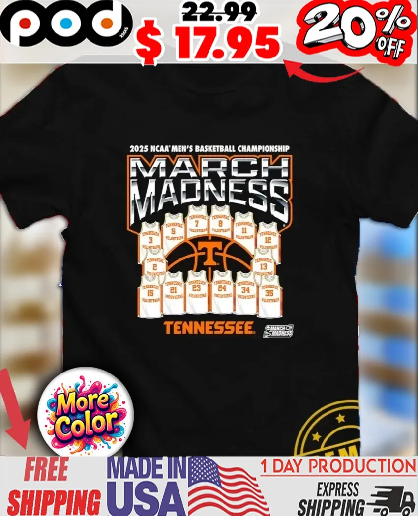 March Madness Tennessee Volunteers 2025 NCAA Men’s Basketball Championship jerseys logo shirt