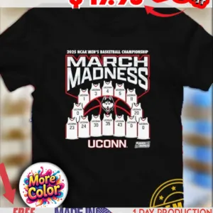 March Madness UConn Huskies 2025 NCAA Men’s Basketball Championship jerseys mascot shirt