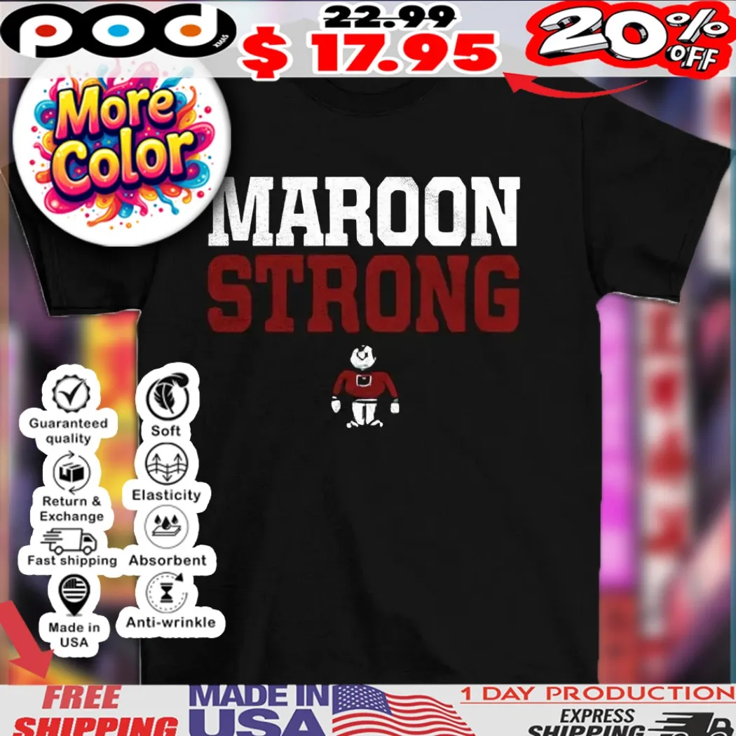 Maroon strong logo shirt