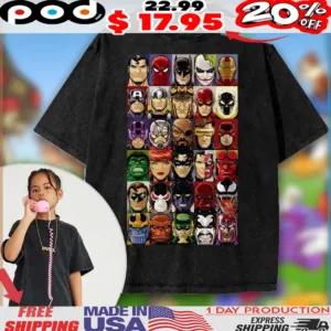 Marvel And DC Characters Comics For Kids Vintage Shirt