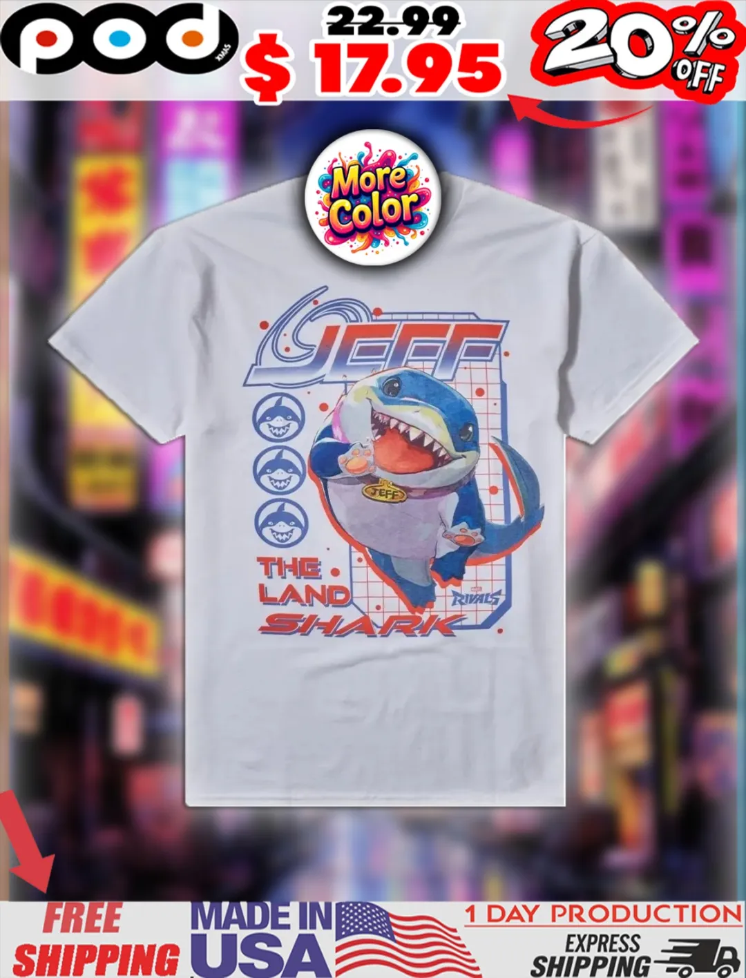 Marvel Rivals Jeff The Land Shark 2025 Shirt