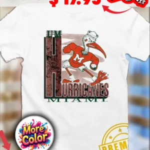 Miami Hurricanes Football Um Mascot Art Vintage Shirt