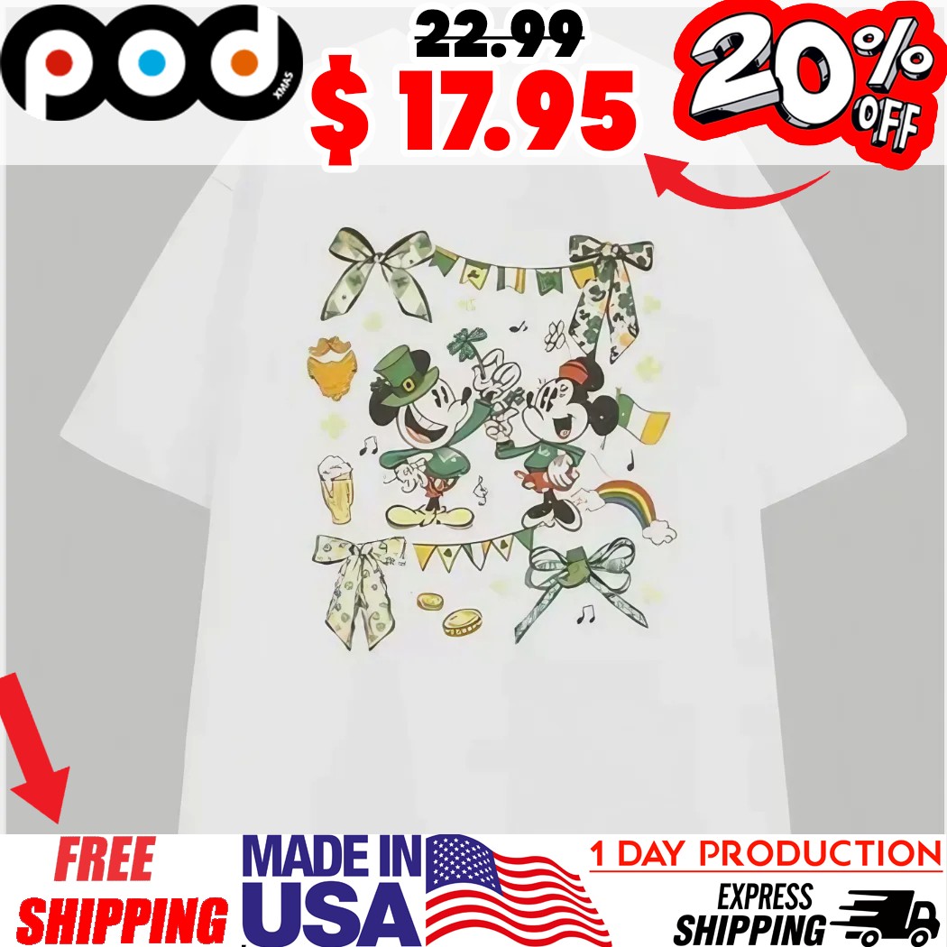 Mickey & Minnie’s St Patrick’s Day CelebrationIrish Luck & Cheerful Vibes Disney Shirt Mickey & Minnie’s St Patrick’s Day CelebrationIrish Luck & Cheerful Vibes Disney Shirt