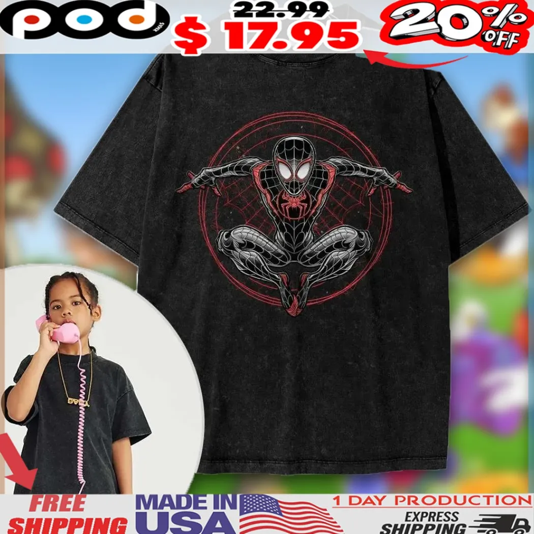Miles Morales Spider-Man Marvel Comics For Kids Vintage Shirt