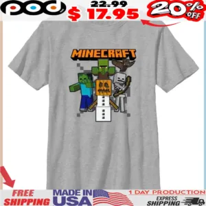 Minecraft Mad Engine Halloween Creeper and Mobs Shirt