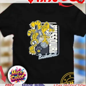 Missouri Tigers Basketball angry mascot dunk shirt