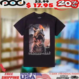 Mustard T Rex dinosaur Shirt