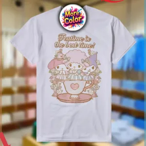 My Melody Kuromi My Sweet Piano Flower Tea Teatime is the best time Shirt
