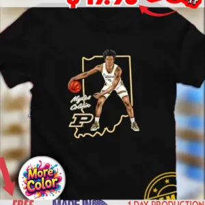 Myles Colvin Purdue Boilermakers Basketball State map pose shirt
