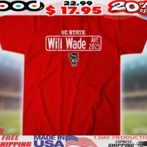NC State Wolfpack Basketball Will Wade Avenue Street Sign Shirt