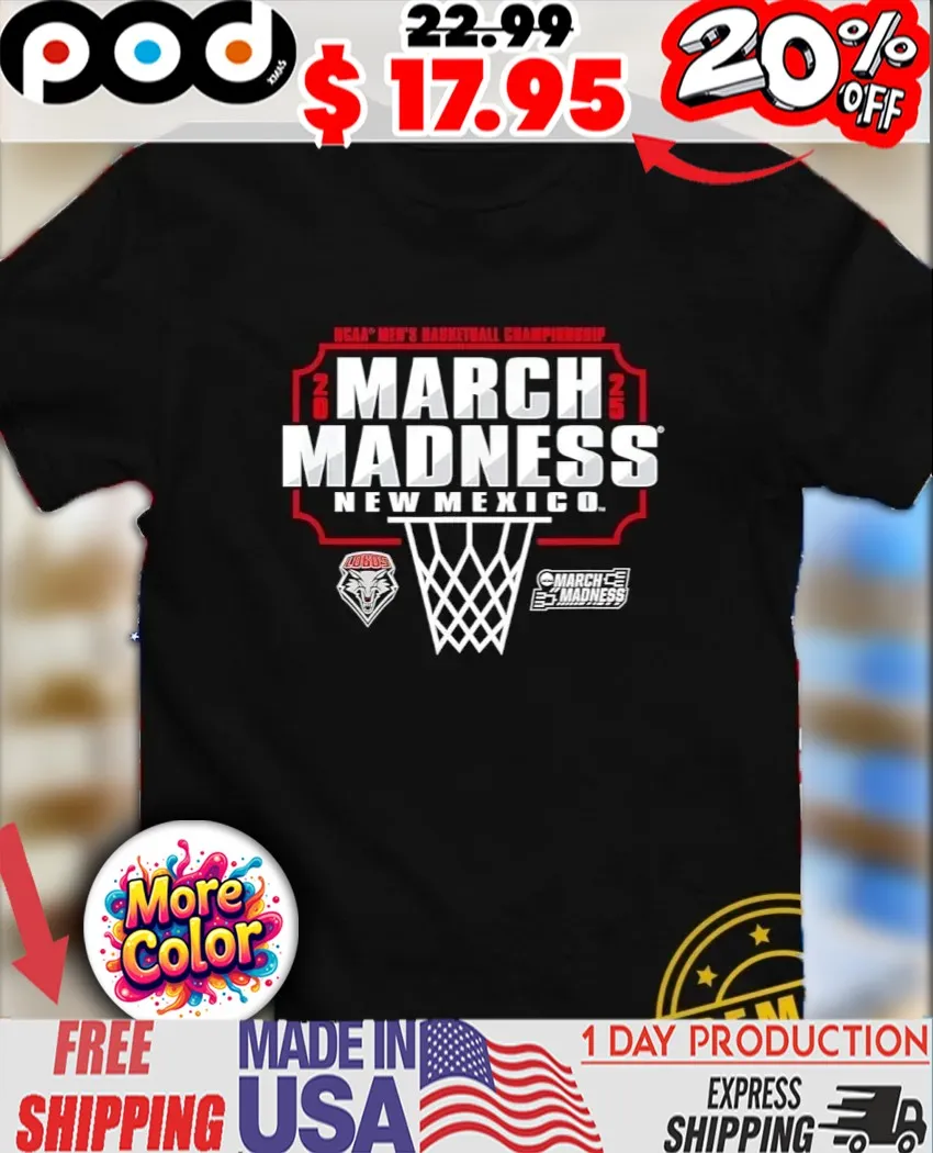 New Mexico Lobos March Madness 2025 NCAA Men’s Basketball Championship logo shirt New Mexico Lobos March Madness 2025 NCAA Men’s Basketball Championship logo shirt
