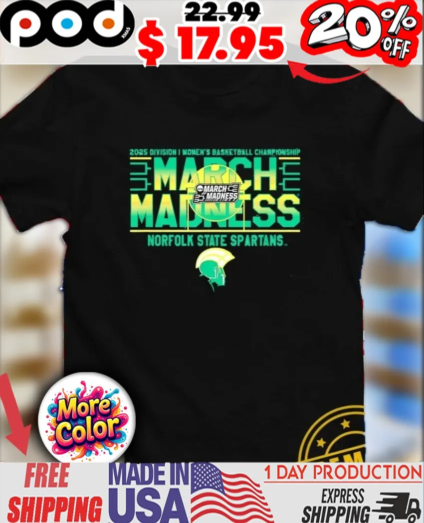 Norfolk State Spartans March Madness 2025 NCAA Division I Women’s Basketball Championship Logo Shirt