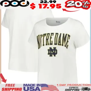 Notre Dame Fighting Irish Pressbox Women's Nelson Arch Over Logo Shirt