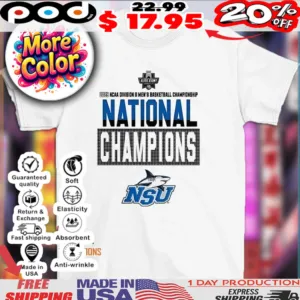 Nova Southeastern Sharks 2025 NCAA Division II Basketball National Champions NSU logo shirt