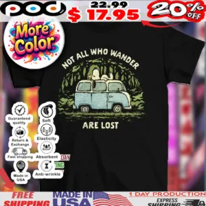Peanuts lying on the car not all beagles who wander are lost shirt
