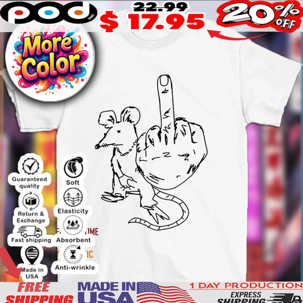 Rat middle finger shirt