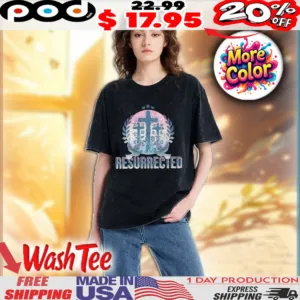 Resurrected Christian Cross & Faith-Based Dove Washed Shirt