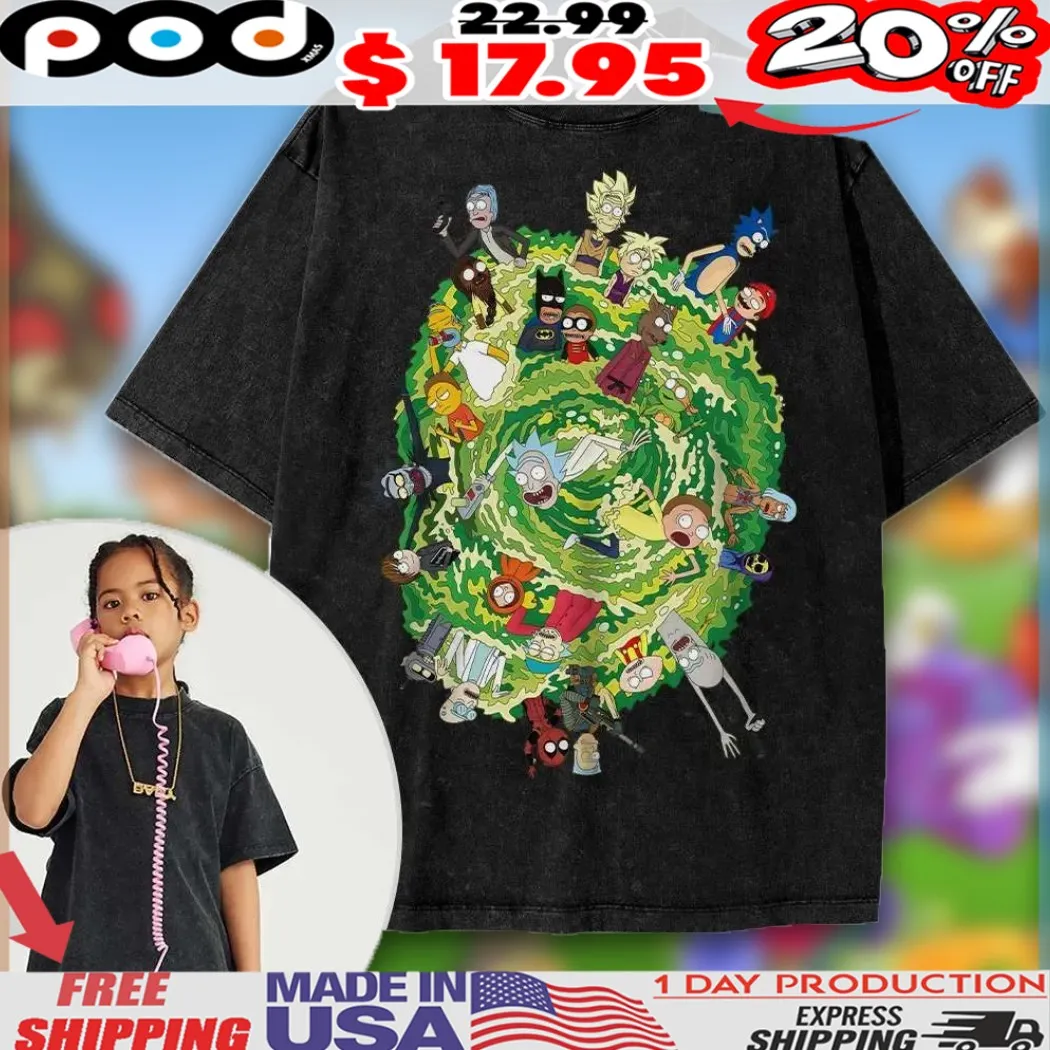 Rick and Morty Animated For Kids Vintage Shirt