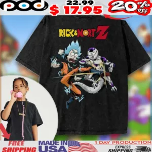 Rick and Morty Dragon Ball Z Animated For Kids Shirt