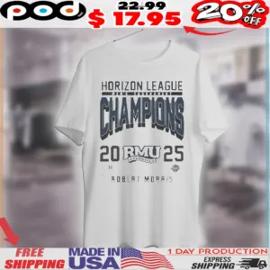Robert Morris Colonials Horizon League Men's Tournament Champions RMU 2025 shirt