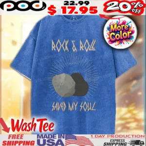 Rock And Roll Saved My Soul Christian Jesus Washed Shirt
