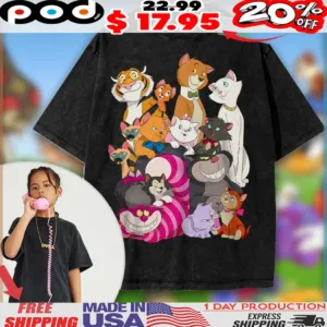Disney Cats Animated Kids Vintage Shirt