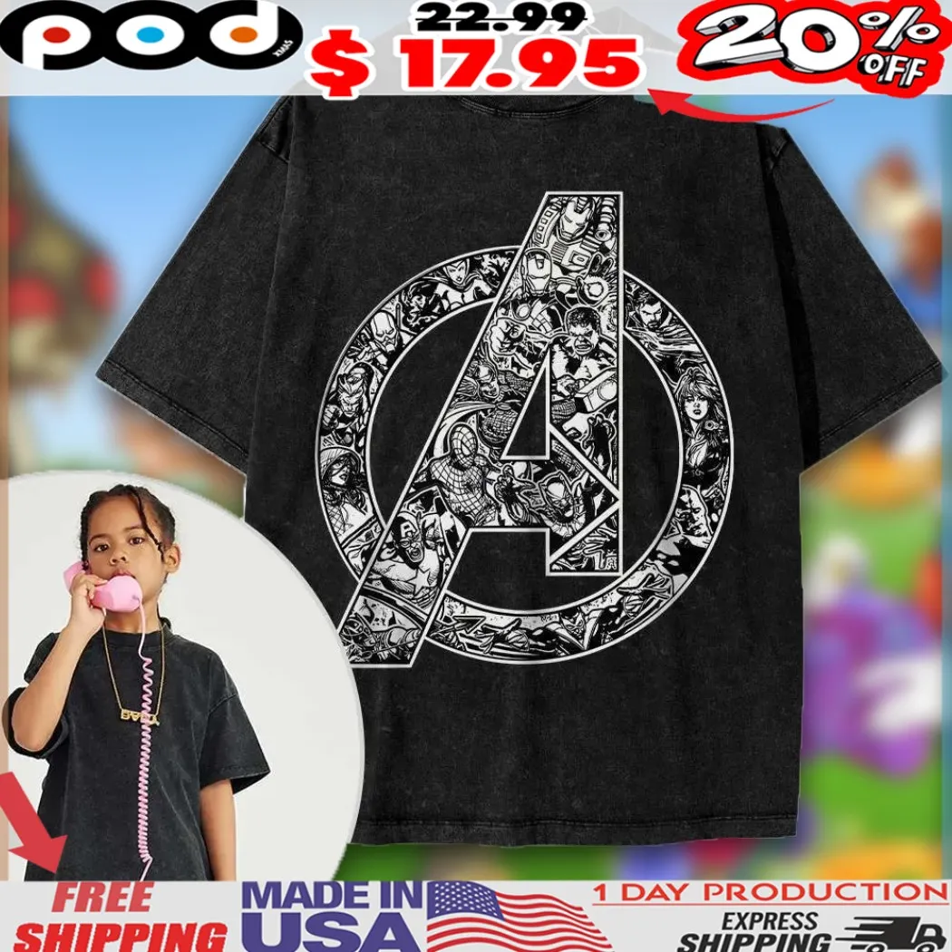 The Avengers Logo Marvel Comics For Kids Shirt