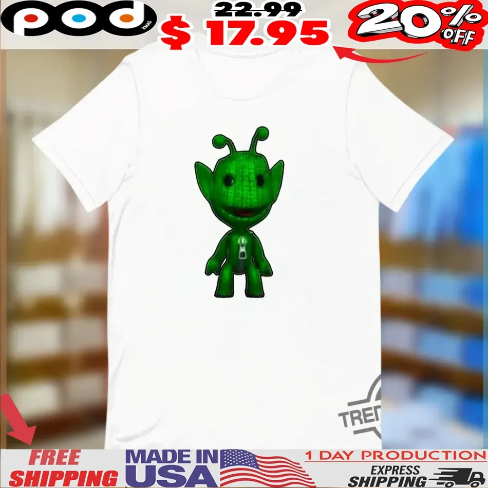 Sackboy Green Alien Shirt Sackboy Green Alien Shirt