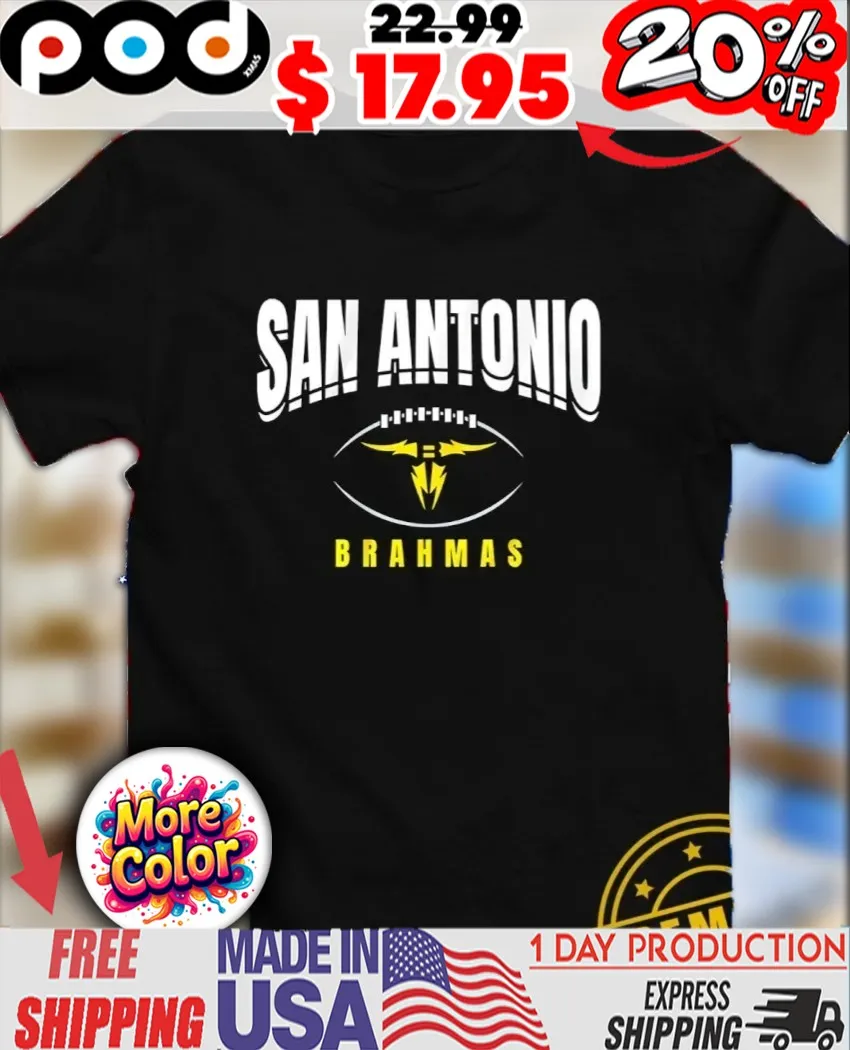 San Antonio Brahmas Football Outline Logo Shirt