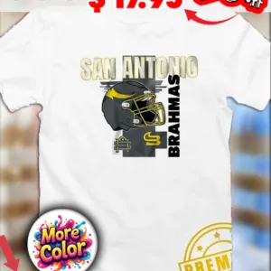 San Antonio Brahmas helmet frame logo shirt