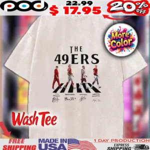 San Francisco The 49ers Football Abbey Road NFL & Beatles Crossover Signature Vintage Shirt