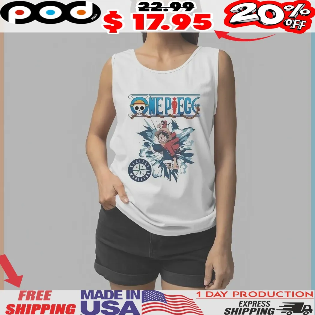 Seattle Mariners Mariners Luffy One Piece Anime Shirt