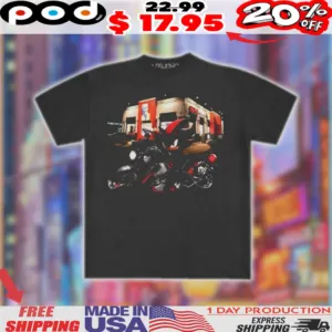 Shadow the Hedgehog Motorbike KFC Fast Food Shirt