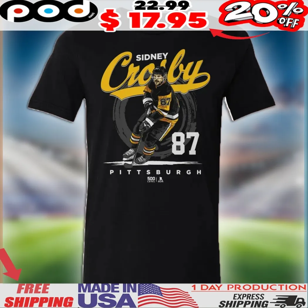 Sidney Crosby Pittsburgh Penguins Hockey Brush Shirt