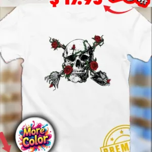 Skull and Roses with Garden Tools Rebellion Shirt