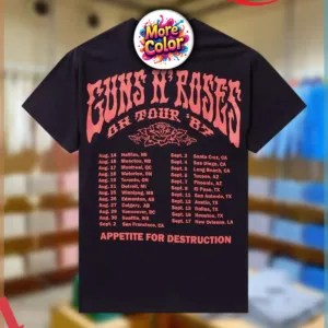 Skulls Guns N' Roses OH '87 Tour Appetite for destruction Roses Shirt