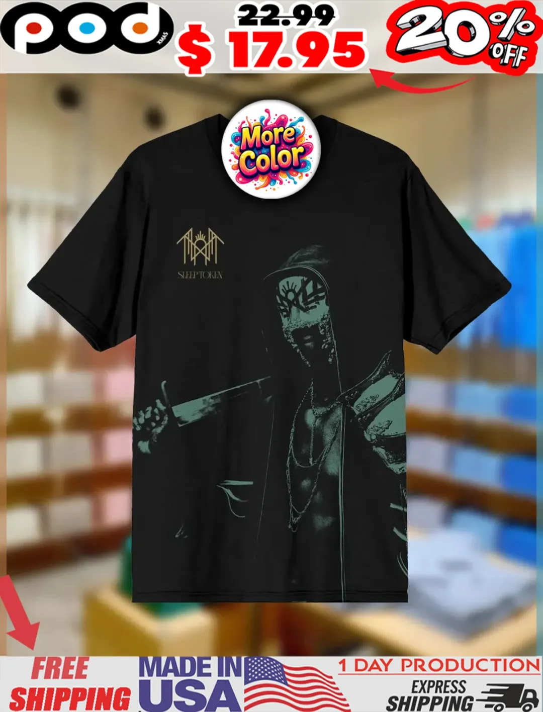 Sleep Token Even In Arcadia Vessel Portrait Horror Shirt