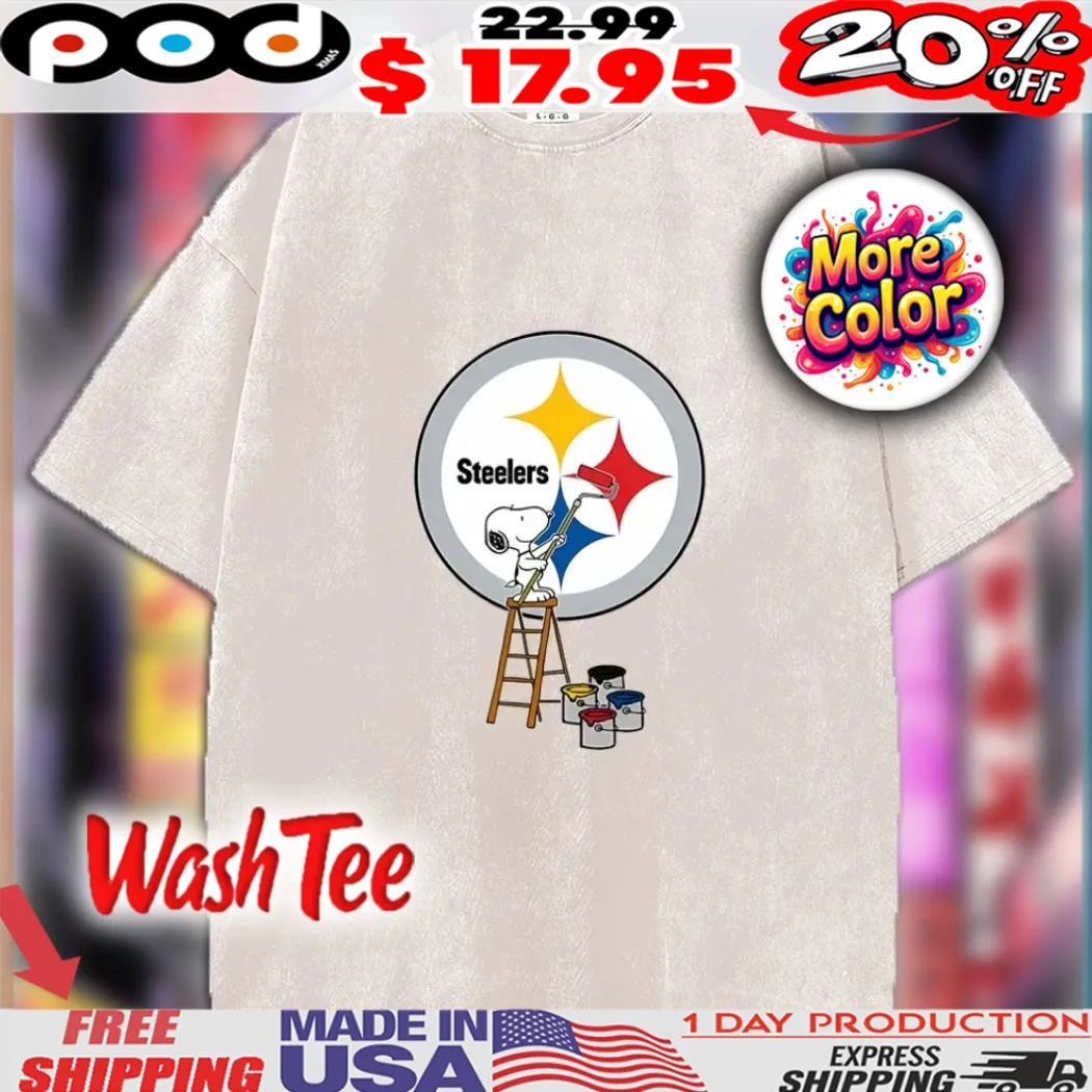 Snoopy Pittsburgh Steelers Painting NFL Football Peanuts & Sports Mashup Shirt Snoopy Pittsburgh Steelers Painting NFL Football Peanuts & Sports Mashup Shirt