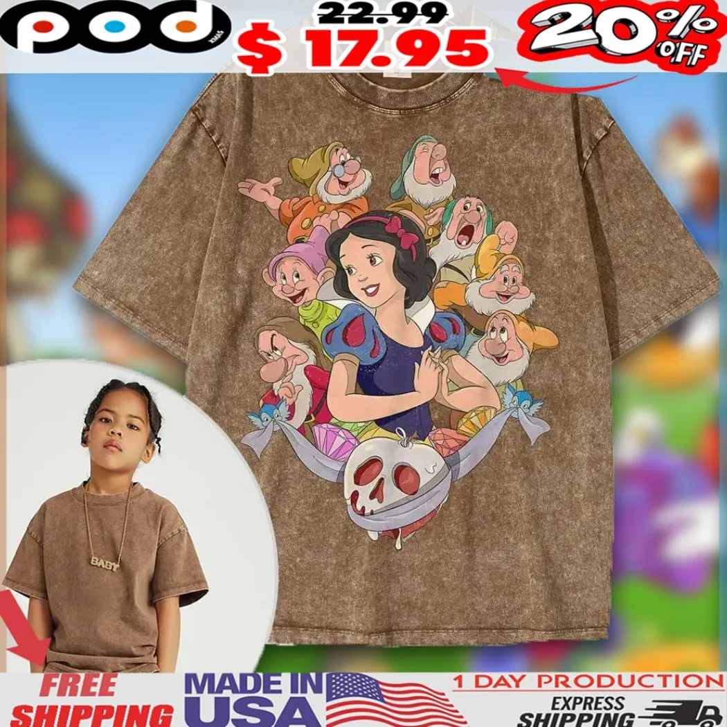 Snow White and the Seven Dwarfs Animated Kids Shirt