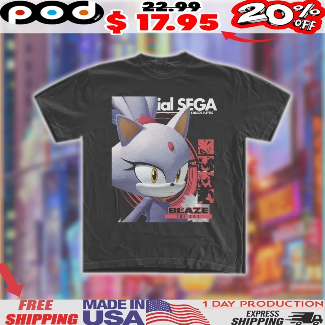Sonic Blaze The Cat Sega Dreamcast Shirt