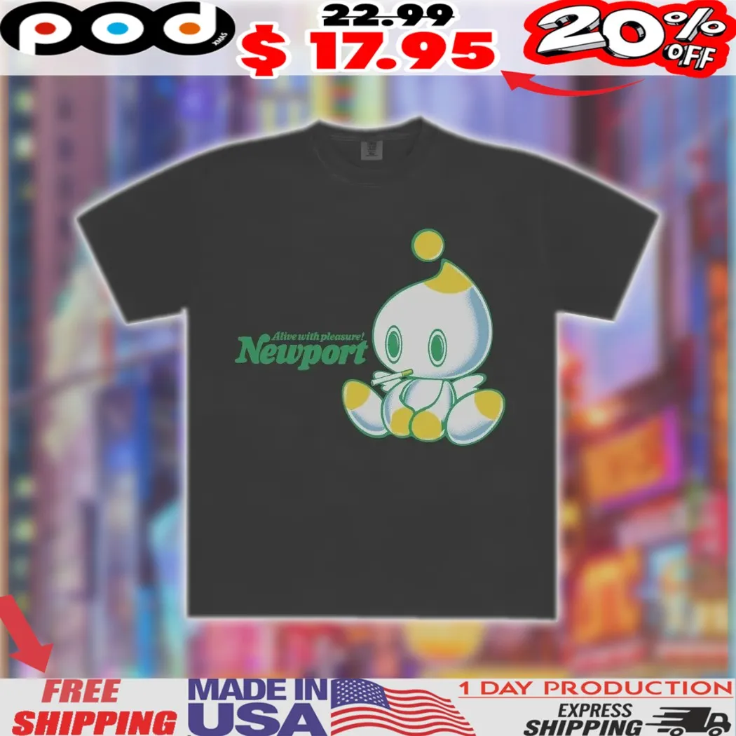 Sonic Chao Smoking Alive With Pleasure Newport Shirt