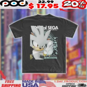 Sonic Silver The Hedgehog Sega Dreamcast Shirt